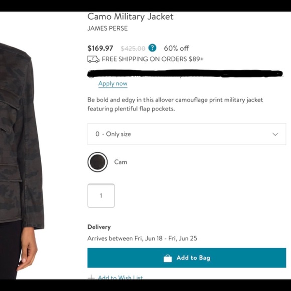 James Perse Camouflage Print Military Jacket - Picture 5 of 15